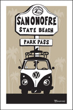 Load image into Gallery viewer, SAN ONOFRE ~ STATE BEACH SIGN POST ~ SURF BUS GRILL ~ 2:3