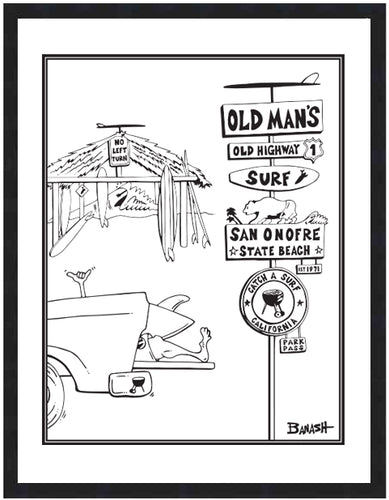 SAN ONOFRE STATE BEACH ~ OLD MAN'S SHACK ~ TAILGATE SURF GREM ~ 3:4