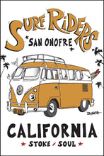 Load image into Gallery viewer, SAN ONOFRE ~ SURF RIDERS ~ SURF CALIF. STYLE BUS ~ 2:3
