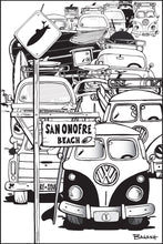 Load image into Gallery viewer, SAN ONOFRE BEACH ~ SURF XING ~ SIGN POST ~ SURF RIDES ~ 2:3