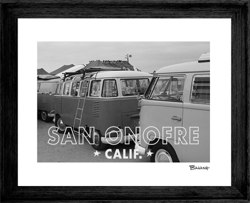 SAN ONOFRE ~ CALIF. ~ VW BUSES ~ 16x20