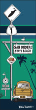 Load image into Gallery viewer, SAN ONOFRE ~ SURF XING ~ SURF PICKUP ~ OCEAN LINES ~ 8x24