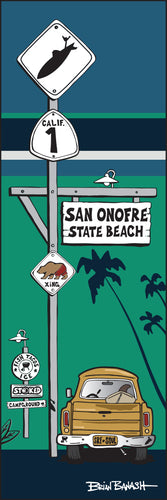 SAN ONOFRE ~ SURF XING ~ SURF PICKUP ~ OCEAN LINES ~ 8x24