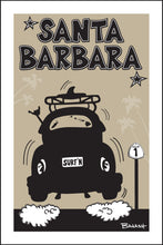 Load image into Gallery viewer, SANTA BARBARA ~ SURF BUG TAIL ~ AIR ~ HWY 1 ~ BLACK N TAN ~ 2:3
