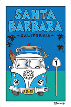 Load image into Gallery viewer, SANTA BARBARA ~ SURF BUS GRILL ~ HWY 1 ~ SEAFOAM ~ 2:3