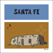 Load image into Gallery viewer, SANTA FE ~ NEW MEXICO ~ ADOBE DWELLING ~ CROWS