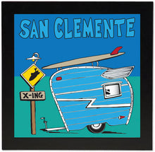 Load image into Gallery viewer, SAN CLEMENTE ~ TEAR DROP CAMPER ~ SURFBOARD