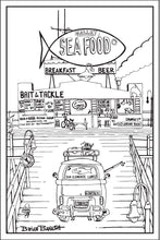 Load image into Gallery viewer, SAN CLEMENTE ~ SEAFOOD RESTAURANT ~ PIER ~ FISH BUS TAIL ~ 2:3