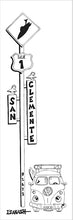 Load image into Gallery viewer, SAN CLEMENTE ~ SURF XING ~ SIGN POST ~ SURF BUS ~ 1:3