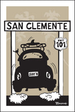 Load image into Gallery viewer, SAN CLEMENTE ~ SURF BUG TAIL ~ AIR ~ R.R. TOWN CROSSING SIGN ~ 2:3