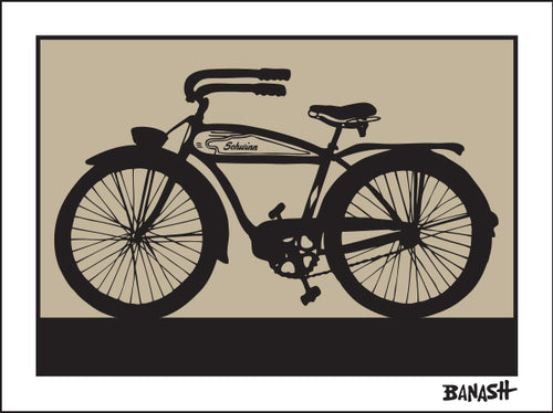 SCHWINN AUTOCYCLE ~ ENCINITAS ~ BLACK N TAN ~ 3:4