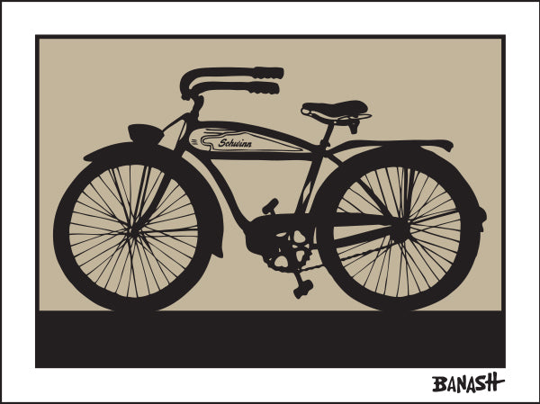 SCHWINN AUTOCYCLE ~ ENCINITAS ~ BLACK N TAN ~ 3:4
