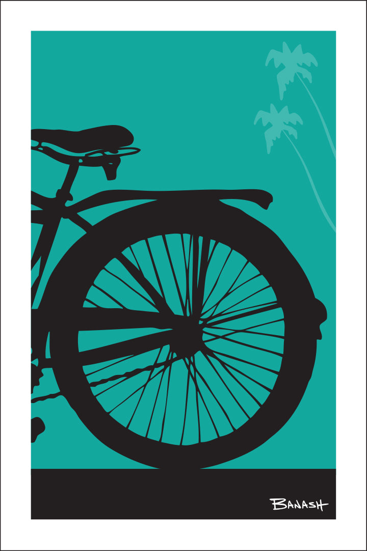 SCHWINN AUTOCYCLE ~ TAIL ~ PALMS ~ 12x18
