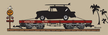 Load image into Gallery viewer, CARDIFF BY THE SEA ~ SAN DIEGO &amp; CARDIFF RAILROAD ~ FLAT CAR TRANSPORT ~ NOMAD ~ 1:3