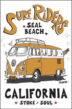 Load image into Gallery viewer, SEAL BEACH ~ SURF RIDERS ~ SURF CALIF. STYLE BUS ~ 2:3