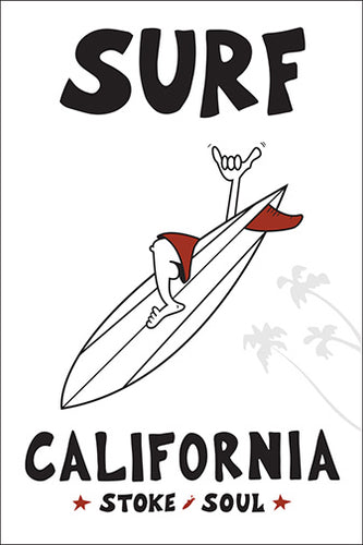 CALIFORNIA ~ SURF ~ STONE GREMMY SURF ~ 12x18