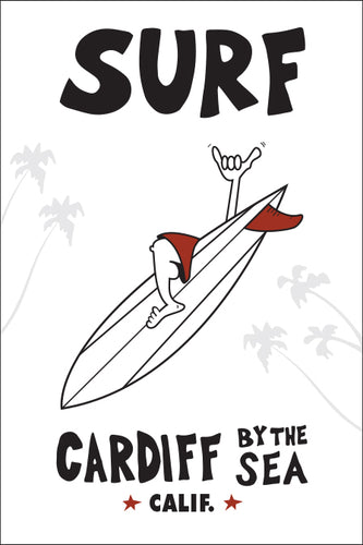 CARDIFF BY THE SEA ~ SURF ~ STONE GREMMY SURF ~ 12x18