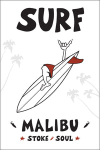 MALIBU ~ SURF ~ STONE GREMMY SURF ~ 12x18