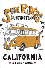Load image into Gallery viewer, HUNTINGTON BEACH ~ SURF RIDERS ~ SURF CALIF. STYLE BUS ~ 2:3