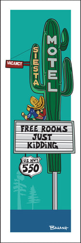 SIESTA MOTEL ~ HWY 550 ~ FREE ROOMS JUST KIDDING ~ 1:3