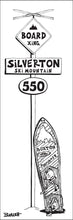 Load image into Gallery viewer, SILVERTON SKI MOUNTAIN ~ BOARD XING ~ SNOWBOARD ~ SIGN POST ~ 8x24