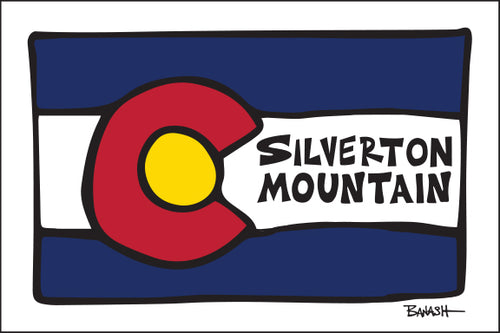 SILVERTON MOUNTAIN ~ COLORADO LOOSE FLAG ~ 12x18