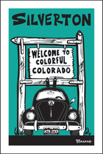 Load image into Gallery viewer, SILVERTON ~ COLORADO WELCOME SIGN ~ SKI BUG GRILL ~ 12x18