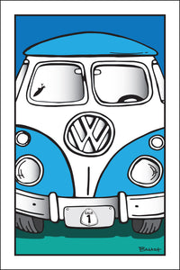 SIMPLE BUS ~ LARGE GRILL ~ SEAFOAM ~ 12x18