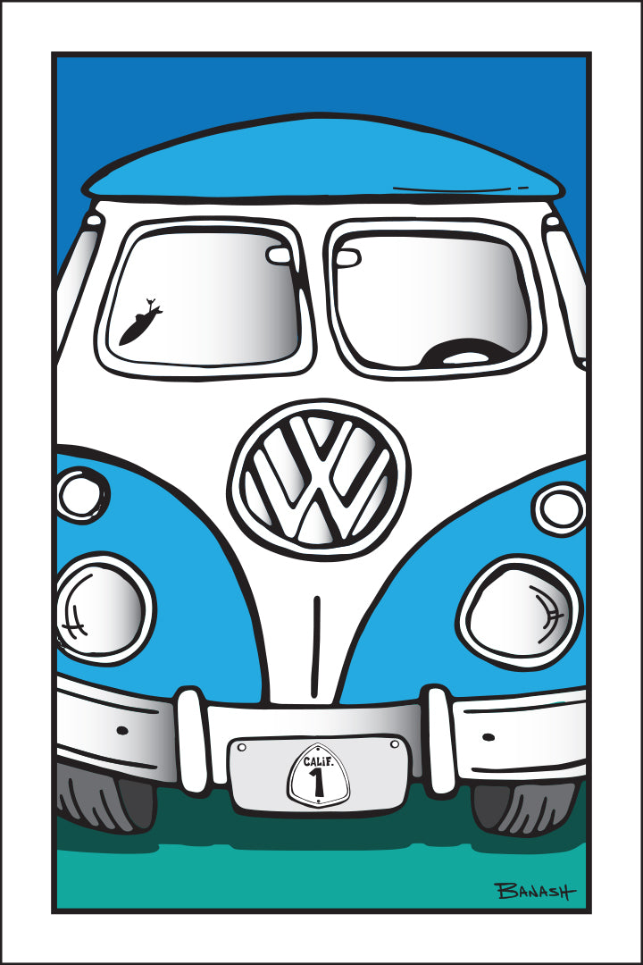 SIMPLE BUS ~ LARGE GRILL ~ SEAFOAM ~ 12x18