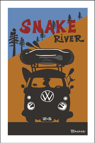 SNAKE RIVER ~ RAFT BUS GRILL ~ DESERT SLOPE ~ 12x18