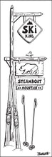 Load image into Gallery viewer, STEAMBOAT ~ SKI MOUNTAIN ~ SIGN POST ~ VINTAGE SKI XING