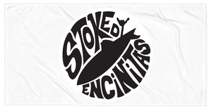 STOKED ~ ENCINITAS ~ BEACH TOWEL ~ 30x60