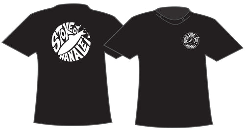 STOKED HANALEI ~ BOARD LOGO ~ HAWAI'I ~ GRAPHIC T-SHIRT