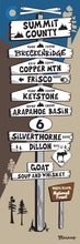 Load image into Gallery viewer, SUMMIT COUNTY ~ SKI MOUNTAINS ~ SIGN POST