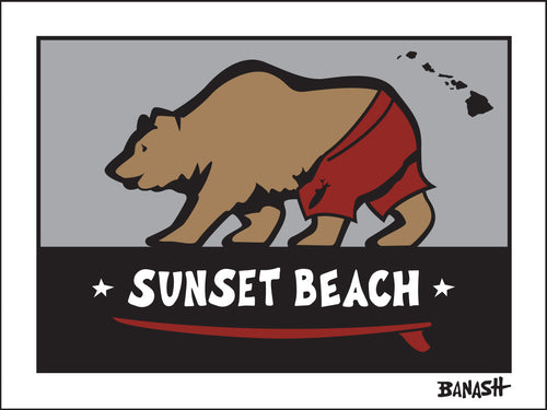 SUNSET BEACH ~ PUPUKEA TOWN ~ SURF BEAR ~ 3:4