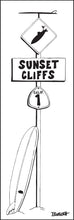 Load image into Gallery viewer, SUNSET CLIFFS ~ SURF XING ~ LONGBOARD ~ 1:3