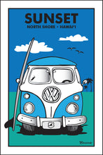 Load image into Gallery viewer, SUNSET BEACH ~ SURF BUS GRILL ~ SEAFOAM ~ 2:3