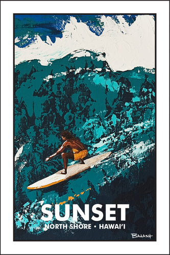 SUNSET ~ NORTH SHORE ~ HAWAI'I ~ SUNSET ~ 12x18