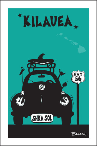 KILAUEA TOWN ~ SURF BUG GRILL ~ SEAFOAM ~ 2:3