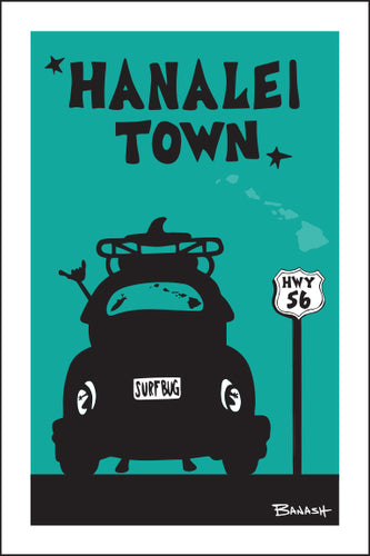 HANALEI TOWN ~ SURF BUG TAIL ~ SEAFOAM ~ 2:3