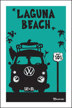 Load image into Gallery viewer, LAGUNA BEACH ~ SURF BUS GRILL ~ HWY 101 ~ SEAFOAM ~ 2:3