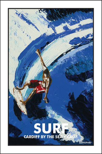 SURF ~ CARDIFF BY THE SEA ~ CALIF. ~ CUTBACK ~ 2:3