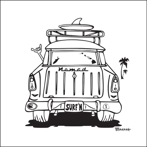 HAWAI'I ~ SURF CHEVY NOMAD TAIL ~ CATCH A LINE ~ 1:1