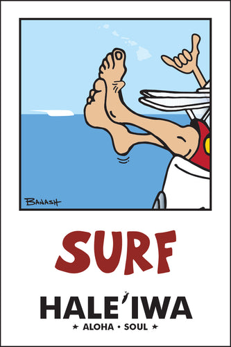 SURF ~ HALE'IWA ~ ALOHA ~ SOUL ~ GREM 10 ~ WAVE STOKE ~ 12x18