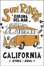 Load image into Gallery viewer, CORONA DEL MAR ~ SURF RIDERS ~ SURF CALIF. STYLE BUS ~ 2:3