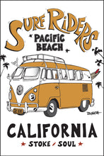 Load image into Gallery viewer, PACIFIC BEACH ~ SURF RIDERS ~ SURF CALIF. STYLE BUS ~ 2:3