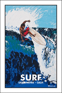 SURF ~ SAN ONOFRE ~ CALIFORNIA ~ BIG LEFT ~ 12x18