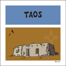 Load image into Gallery viewer, TAOS ~ NEW MEXICO ~ ADOBE DWELLING ~ CROWS