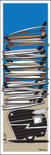 Load image into Gallery viewer, TEAR DROP CAMPER ~ CARDIFF BY THE SEA ~ STACKED SURFBOARDS ~ 1:3