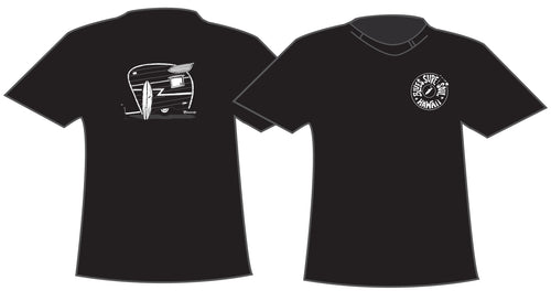 TEAR DROP CAMPER ~ SURFBOARD ~ HAWAI'I ~ GRAPHIC T-SHIRT
